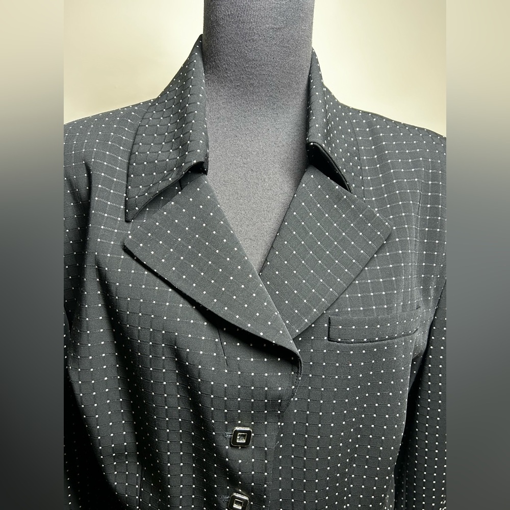 Sag Harbor Charcoal and White Checkered Blazer